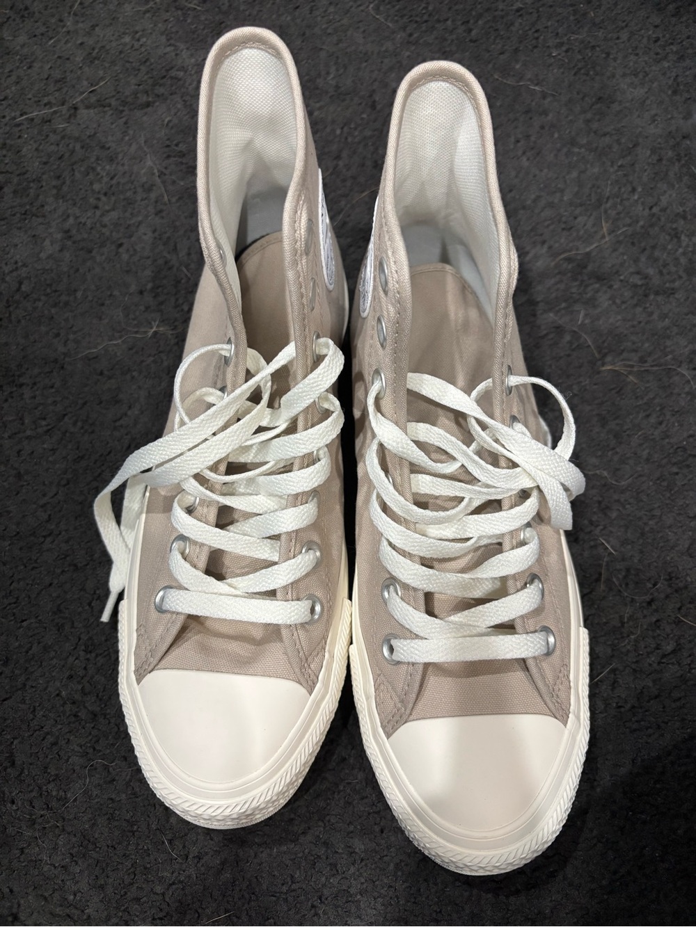 Converse Custom Chuck All Star High-Top Canvas Sneakers in Beige